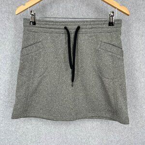 Kavu Fleece Lined Pull On Emy Skirt Size S Gray Athletic Side Pockets Tennis